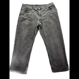 Men’s Basic Editions 100% Cotton Relaxed Fit Black Jeans Tag‎ Size 40x30
